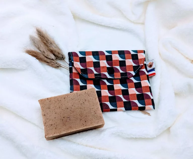 pochette pression marron