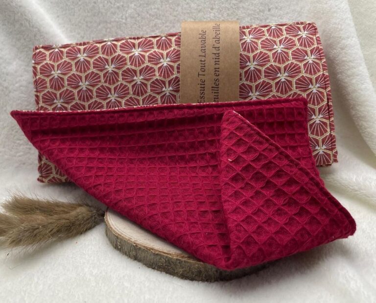 essuies tout lavables feuilles